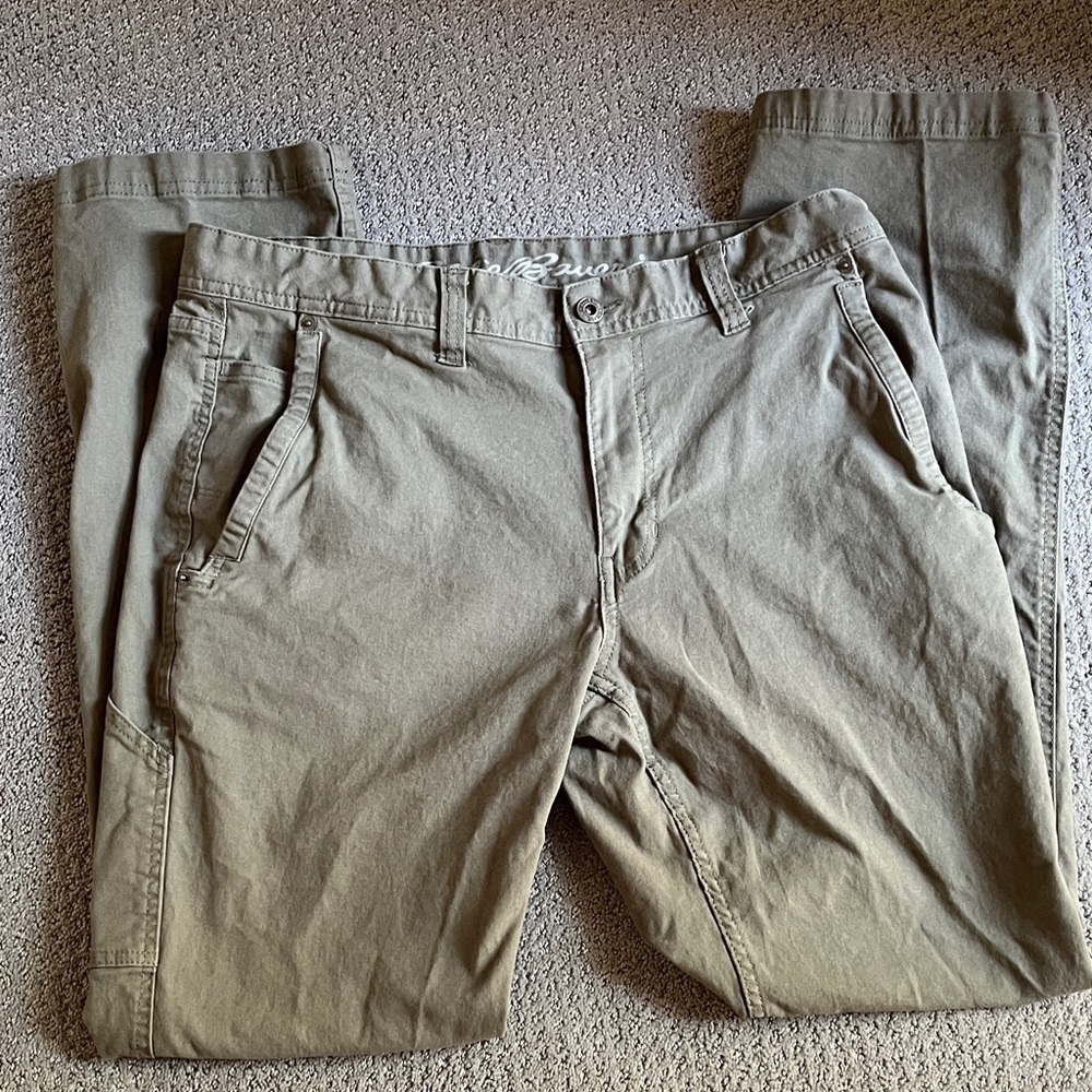 Eddie Bauer Men's Green Canvas Utility Pants